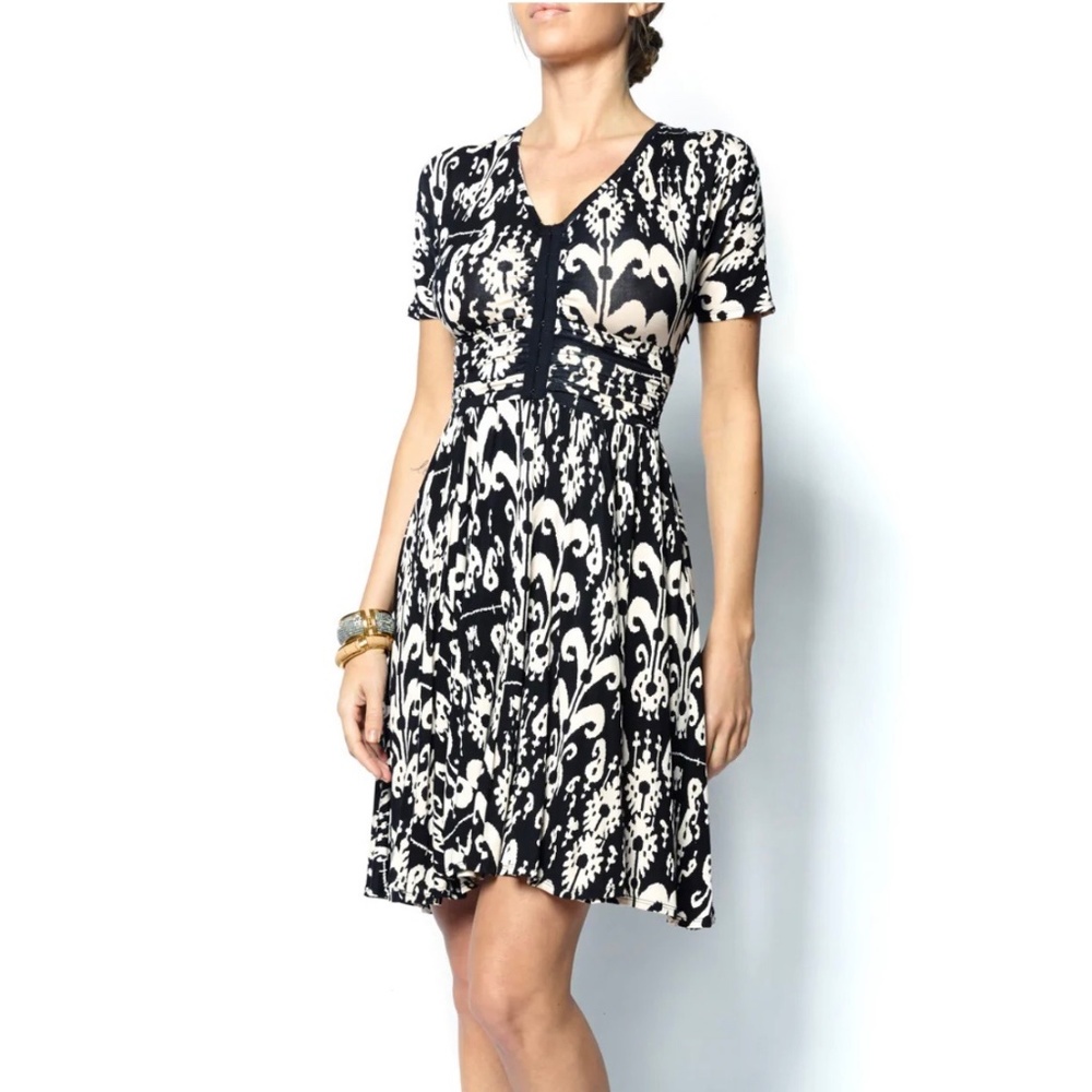 Anthropologie Plenty By Tracy Reese Hannah Ikat Print Dress size S